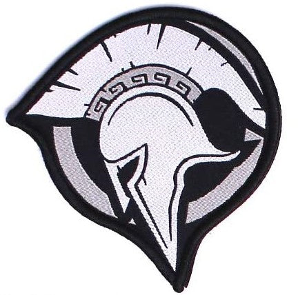 Spartan Helmet Patch with Loop and Hook Backing (Approximately 3"x2")