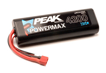 Peak Racing 00571 Powermax Sport 4200 Lipo 7.4V 45C Battery with Deans Connector