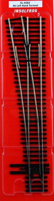 Peco SL-8362 HO Scale Code 83 #6 Left Hand Turnout