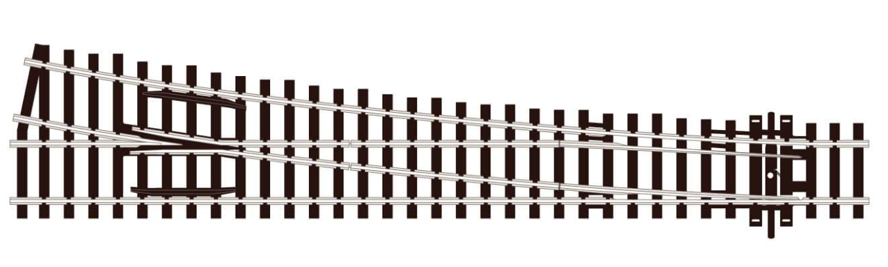 Peco SL89 HO Scale Code 100 Track Insulfrog Large Left-Hand Turnout