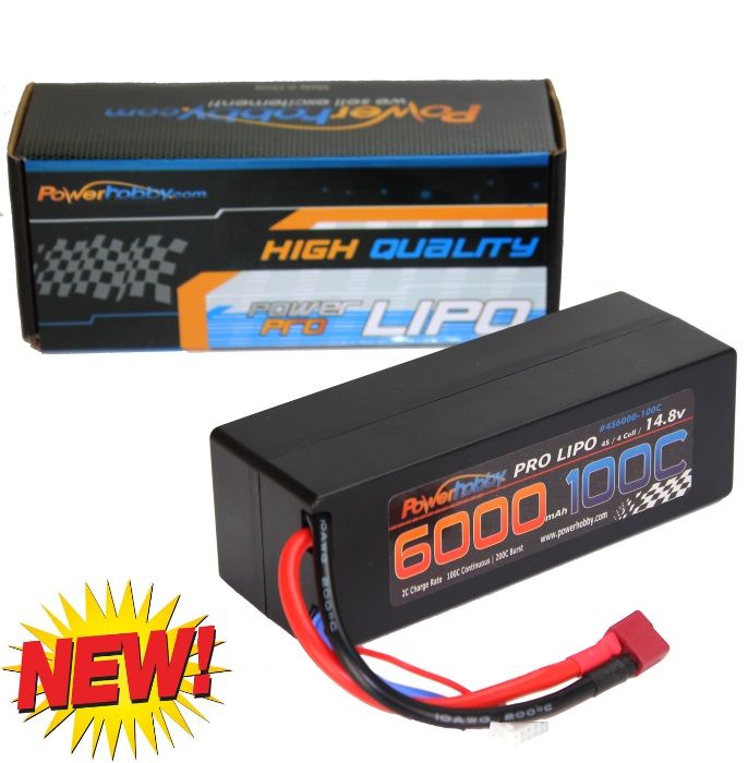 Powerhobby 4S 14.8V 6000mAh 100C Lipo Battery Pack with Deans Plug