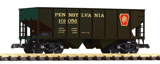 PIKO 38821 G Gauge Rib Side Open Hopper Car Pennsylvania PRR - NOS