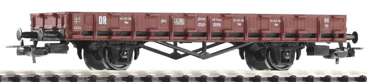 PIKO 57701 HO Scale Flatcar Roos61 DR 61-01-28 III - NOS