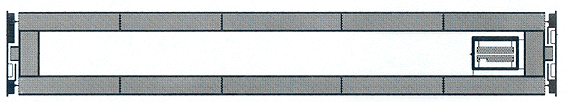 Plano Model Products 236 N Scale 36' ACF Covered Hopper Walkway for Atlas Car