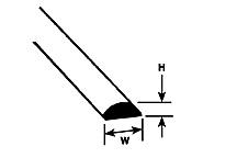 Plastruct 90893 MRQ-60 Quarter-Round Rod .60 (10 Pack)
