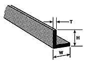Plastruct Model Parts 90005 A-6 Angle, 3/16" (5 Pack)