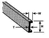 Plastruct Model Parts 90041 C-2 Channel, 1/16" (10 Pack)