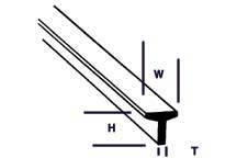 Plastruct Model Parts 90563 TFS-3 Tee 3/32" (8 Pack)