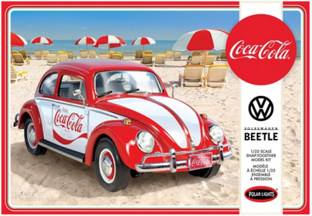 Polar Lights 960 1/25 Coca-Cola Classic VW Beetle Car Snap Kit