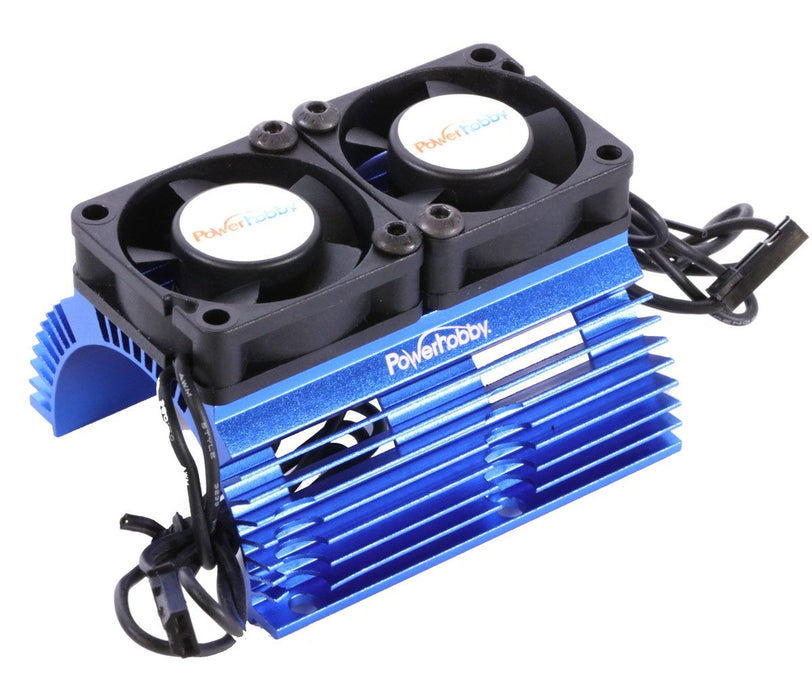 Powerhobby 1289 Blue Cooling Fans and Heat Sink for 1/8 Motors