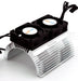 Powerhobby 1289 Silver Heat Sink with Twin Turbo High Speed Cooling Fans for 1/8 Motors