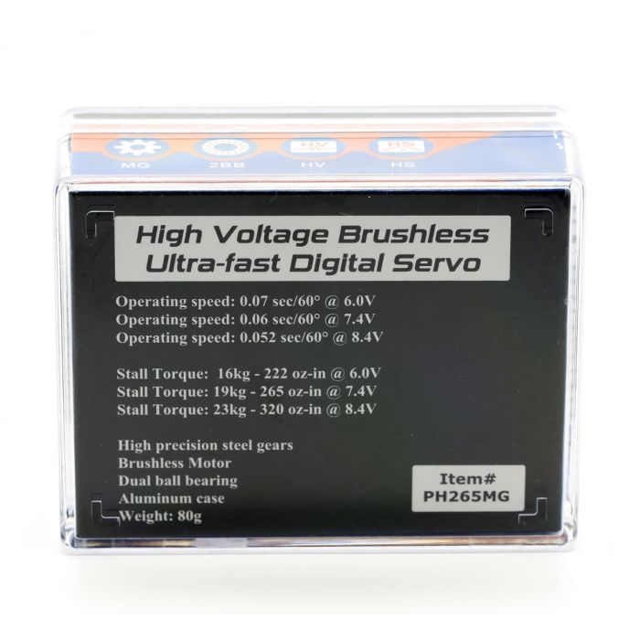 Powerhobby 256MG Ultra High Speed HV Digital Servo Aluminum Case
