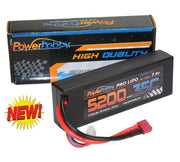 Powerhobby 2S 7.4V 5200mAh 35C Lipo Battery Pack with Deans Plug