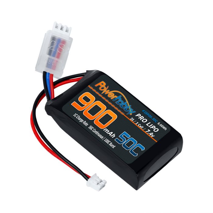 Powerhobby 2S 7.4V 900mAh 50C LiPo Battery for SCX24