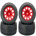 Powerhobby 3275 Red Scorpion Belted Tires on Viper Wheels for X-Maxx 1 Pair