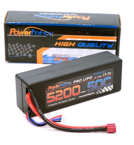 Powerhobby 3S 11.1V 5200mAh 50C Lipo Battery Pack with Deans Plug