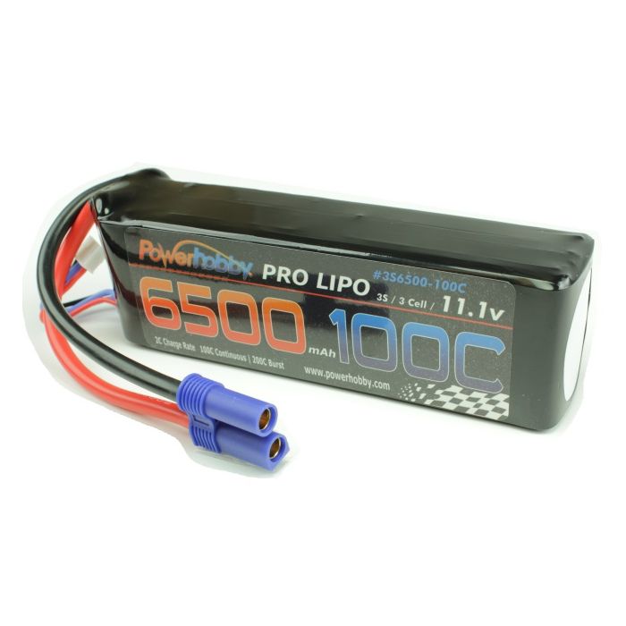 Powerhobby 3S 11.1V 6500mAh 100C Lipo Battery Pack with EC5