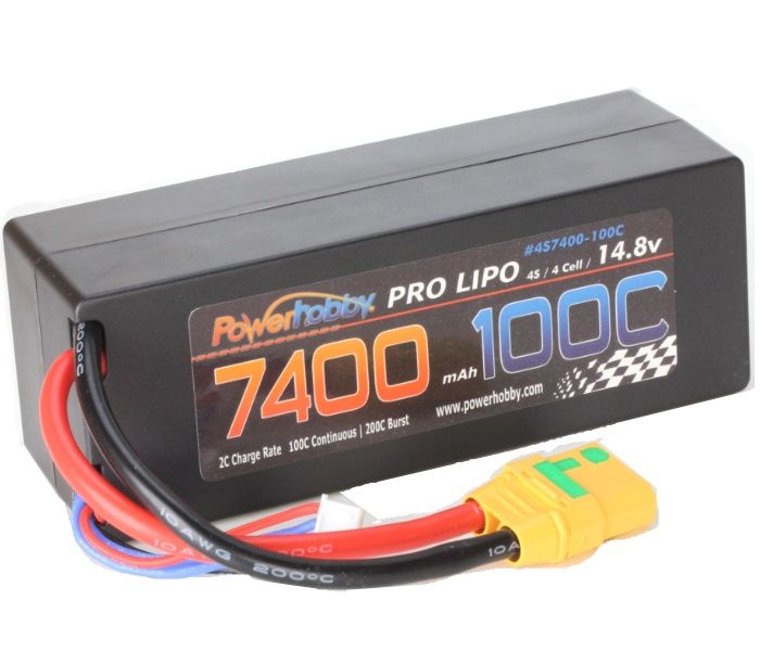 Powerhobby 4S 14.8V 7400mAh 100C Lipo Battery Pack with XT90 Plug