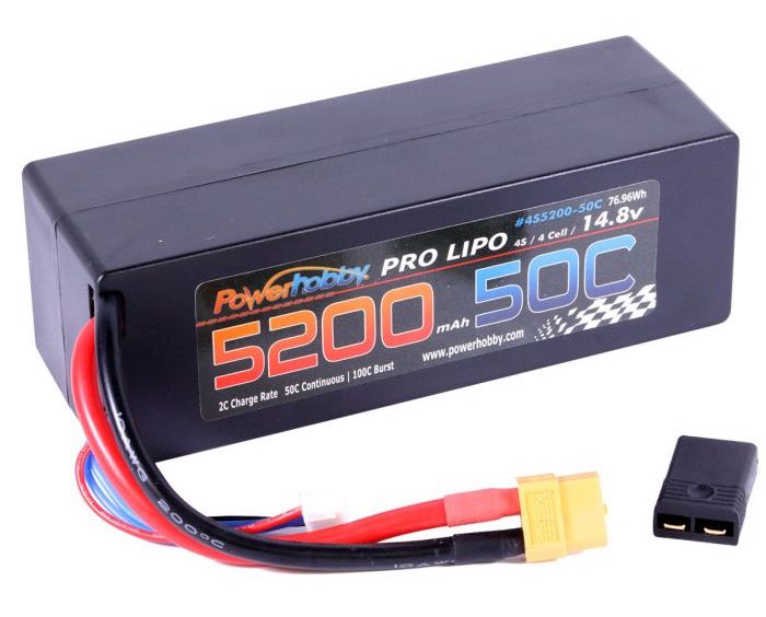Powerhobby 4S 14.8V 5200mAh 50C Lipo Battery Pack with XT60 and Traxxas Adapter (UPS Only)