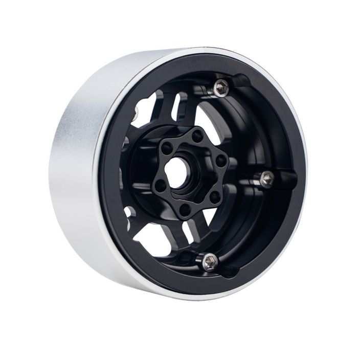 Powerhobby 5053 Black Aluminum 1.9" B4 Beadlock Wheels with 9mm Hubs 4 Pack