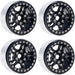 Powerhobby 5053 Black Aluminum 1.9" B4 Beadlock Wheels with 9mm Hubs 4 Pack