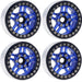 Powerhobby 5053 Blue Aluminum 1.9" B4 Beadlock Wheels with 9mm Hubs 4 Pack