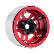 Powerhobby 5053 Red Aluminum 1.9" B4 Beadlock Wheels with 9mm Hubs 4 Pack