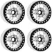 Powerhobby 5053 Silver Aluminum 1.9" B4 Beadlock Wheels with 9mm Hubs 4 Pack