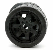 Powerhobby 5101 1/8 Gripper 42/100 Belted Tires on Black 17mm Wheels 1 Pair