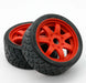 Powerhobby 5101 1/8 Gripper 42/100 Belted Tires on Red 17mm Wheels 1 Pair