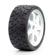 Powerhobby 5101 1/8 Gripper 42/100 Belted Tires on White 17mm Wheels 1 Pair