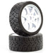 Powerhobby 5101 1/8 Gripper 42/100 Belted Tires on White 17mm Wheels 1 Pair