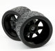 Powerhobby 5102 1/8 Gripper 54/100 Belted Tires on Black 17mm Wheels 1 Pair