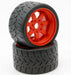 Powerhobby 5102 1/8 Gripper 54/100 Belted Tires on Red 17mm Wheels 1 Pair