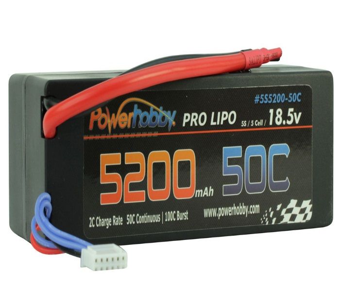 Powerhobby 5S 18.5V 5200mAh 50C Lipo Battery Pack with EC5 Plug