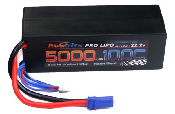 PowerHobby 6S 22.2V 5000mAh 100C LiPo Battery – XT90 Plug – Soft Case – PHB6S5000100XT90
