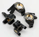 Powerhobby Black Brass Front Left and Right Knuckle and C Cup Hubs with Oversized Bearings for SCX6