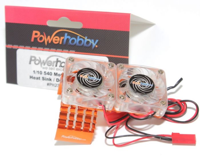 Powerhobby Orange Aluminum Cooling Fan and Motor Heatsink for Slash 4x4