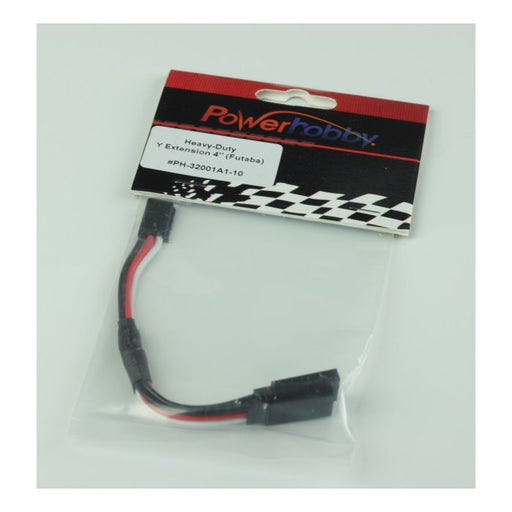 Powerhobby PH-32001A1-10 4" Heavy Duty Servo Y Extension with Futaba Connector