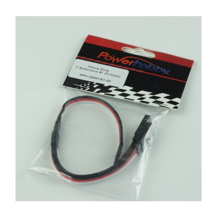 powerhobby-ph-32001a1-20-8-heavy-duty-servo-y-extension-with-futaba-connector
