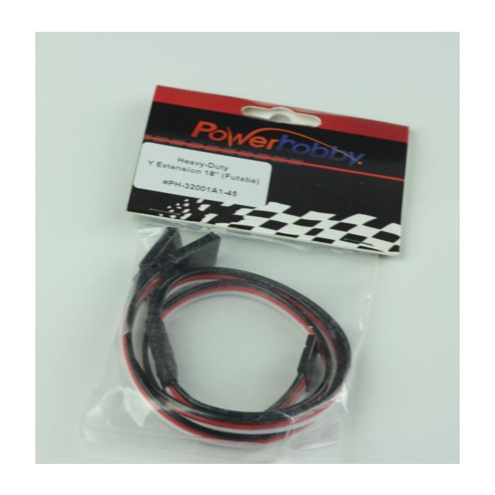 Powerhobby PH-32001A1-45 18" Heavy Duty Servo Y Extension with Futaba Connector