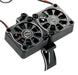Powerhobby PH1297 Black 1/10 Aluminum Heatsink Mount with 30mm Twin Turbo Cooling Fans