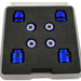 Powerhobby PH2001 1/10 Blue Crosshair Magnetic Body Mounting Kit for On-Road Car