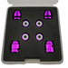Powerhobby PH2001 1/10 Purple Crosshair Magnetic Body Mounting Kit for On-Road Car