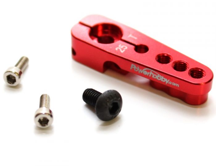 Powerhobby PH4055 Red 25T Clamping Servo Horn for Axial Futaba and Savox