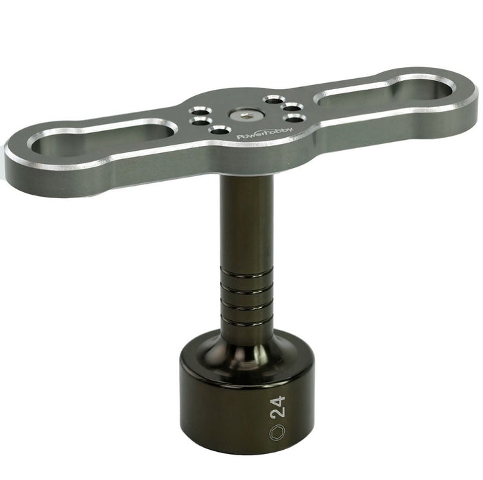Powerhobby PHBPHT028 24mm Aluminum T-Handle Hex Wheel Wrench Tool