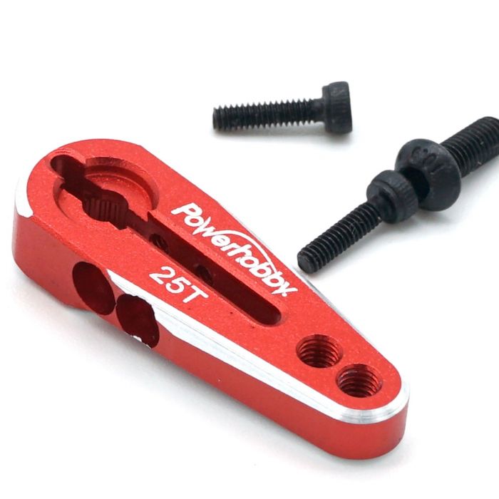 Powerhobby PHS1429 Red 25T Clamping Servo Horn for Axial Futaba and Savox