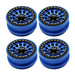 Powerhobby PHSCX601-Blue x2 Blue Aluminum 2.9" Beadlock Wheels for SCX6 Set of 4