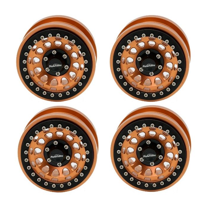 Powerhobby PHSCX601-Bronze x2 Bronze Aluminum 2.9" Beadlock Wheels for SCX6 Set of 4