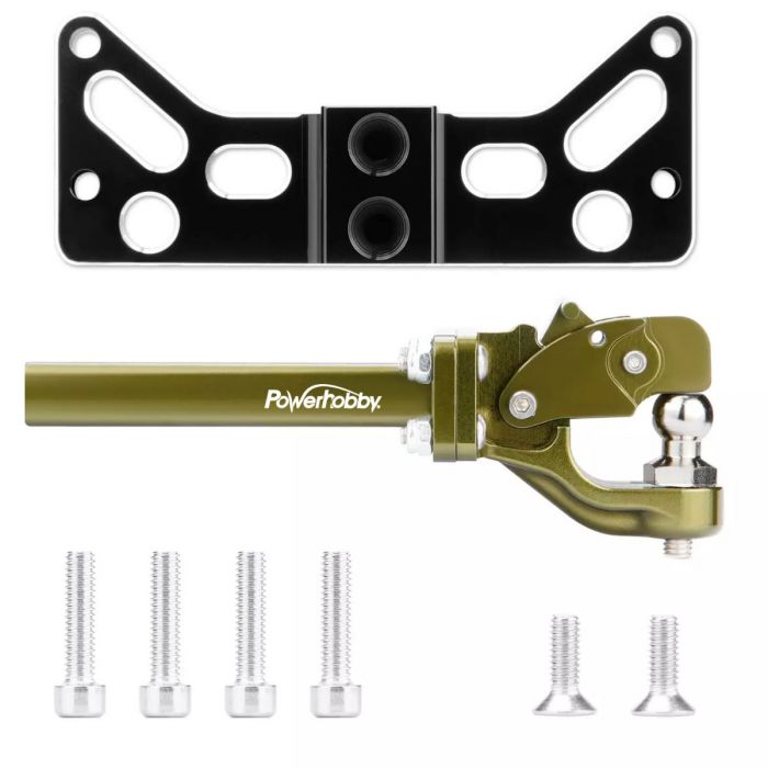 Powerhobby PHSCX621-Titanium Aluminum Tow Hook Trailer Hitch for SCX6